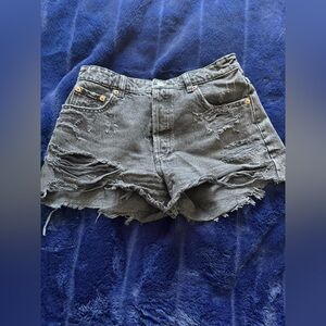 ZARA - Distressed Denim Shorts